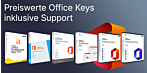 Günstige Software Keys für Büroanwendungen, Office mit Support für die Aktivierung