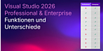Visual Studio 2026 Professional oder Enterprise: Alle Funktionen und Unterschiede als Tabelle