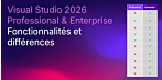 Visual Studio 2026 Professional ou Enterprise : toutes les fonctionnalités et différences dans un tableau