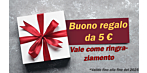 Voucher da 5 € come ringraziamento – Valido per tutto il 2025!