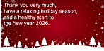 Thank you very much, have a relaxing holiday season, and a healthy start to the new year 2026.