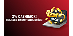 Ab sofort 2% Cashback für jeden Einkauf bei uns!