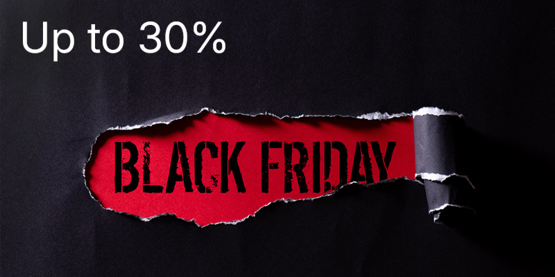 Semanas de Black Friday – ¡Hasta un 30 % de descuento en todos los productos!