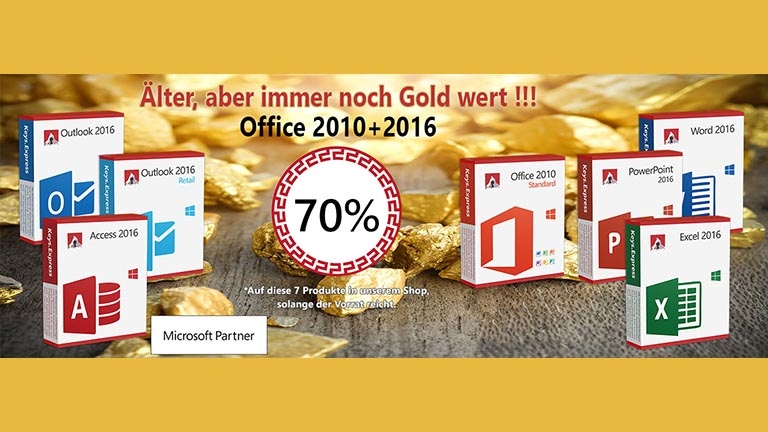 Microsoft Office-Versionen 2016 und 2010-Älter, aber immer noch Gold wert! 