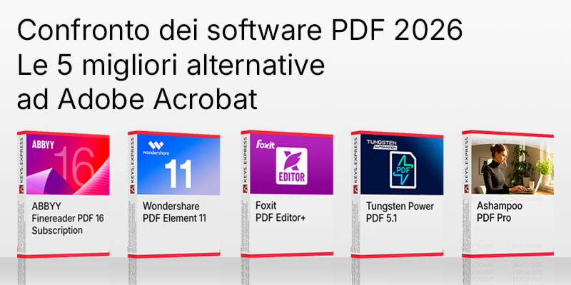 Confronto tra software PDF 2026 - Le 5 migliori alternative ad Adobe Acrobat