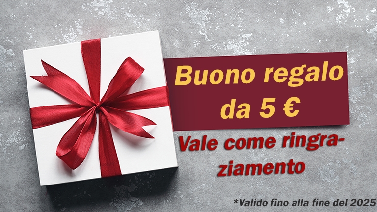 Voucher da 5 € come ringraziamento – Valido per tutto il 2025!