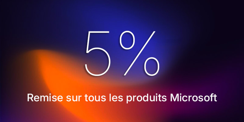 Réduction de prix effective immédiatement : tous les produits Microsoft 5 % moins chers