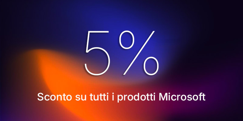 Riduzione dei prezzi con effetto immediato: tutti i prodotti Microsoft scontati del 5%
