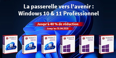 Windows 10 & 11 Professional – Offre d’avril : jusqu’à -40 % !