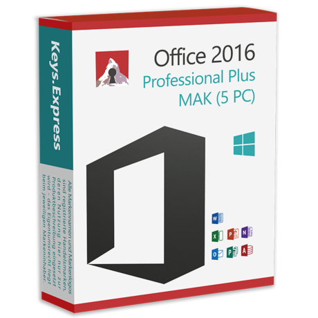 Microsoft Office 2016 Pro Plus Key (5 PC)