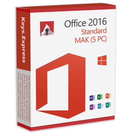 Microsoft Office 2016 Standard Key (5 PC)