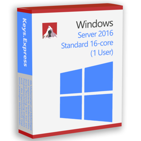Microsoft Server 2016 Standard 16-core Key (1 User)