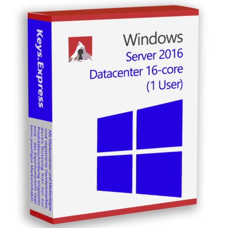 Microsoft Server 2016 Datacenter 16-core Key (1 User)