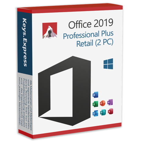 Microsoft Office 2019 Pro Plus Retail Key (2 PC)
