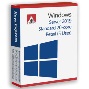 Microsoft Server 2019 Standard 20-core Retail Key (5 User)