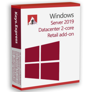 Microsoft Server 2019 Datacenter 2-core Retail add-on Key
