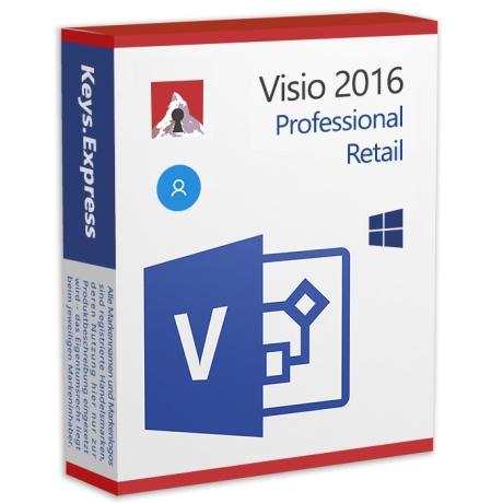 Visio 2016 Pro Retail Key (MS account global)