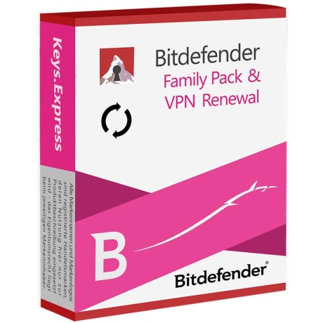 Bitdefender Family Pack & VPN Limited [200MB/Day] Renewal Key