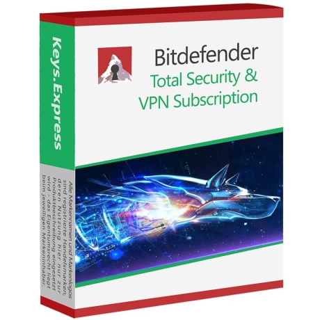 Bitdefender Total Security & VPN Unlimited Subscription Key