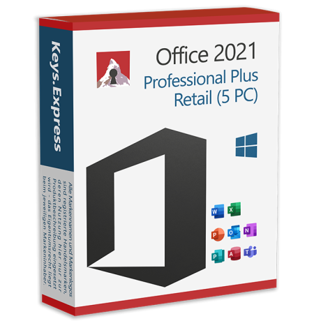 Microsoft Office 2021 Pro Plus Retail Key (5 PC)