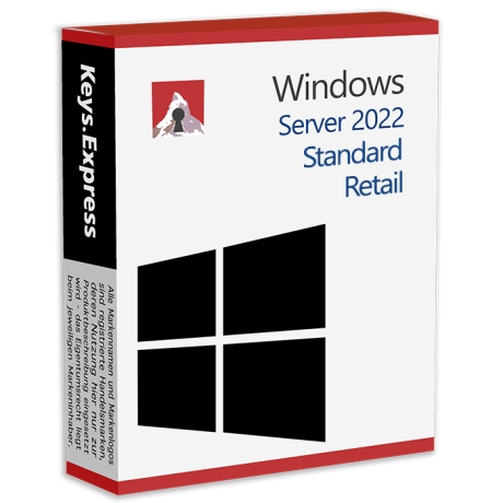 Microsoft Server 2022 Standard 4-core Retail Key (2 User)