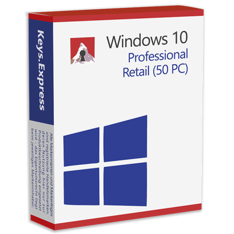 Microsoft Windows 10 Pro Retail Key (50 PC)