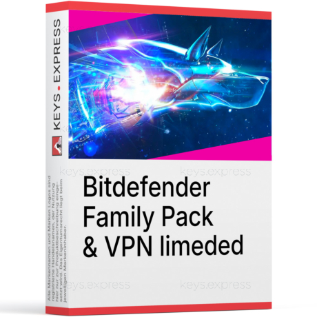 Bitdefender Family Pack & VPN limited Key [200MB/Day]