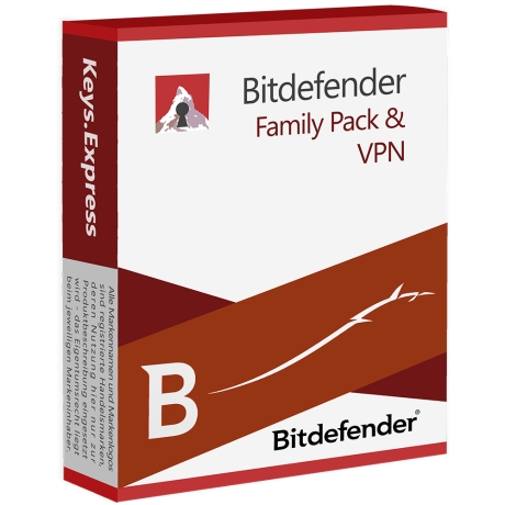 Bitdefender Family Pack & VPN limited Key [200MB/Day]