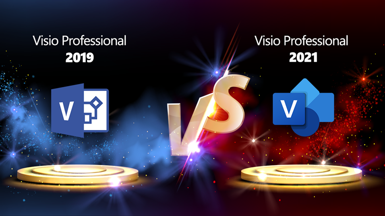 Visio Professionnel 2019 vs. Visio Professionnel 2021