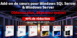 Gestion optimisée des données avec SQL Server – 40 % de réduction jusqu’au 31 mars 2025 ! 