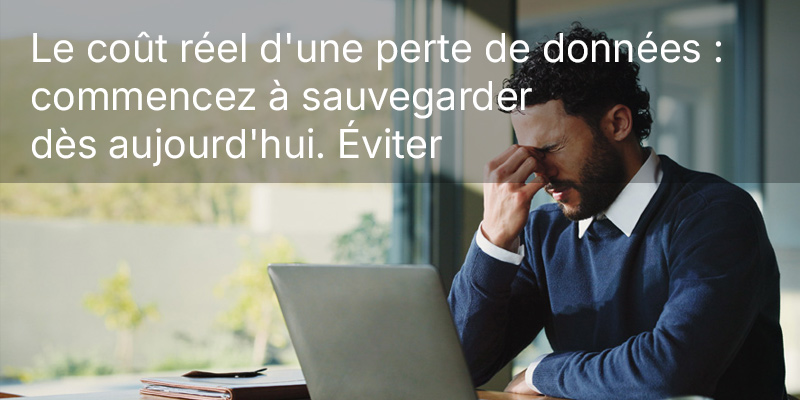 Le coût réel d'une perte de données : commencez à sauvegarder dès aujourd'hui. Éviter