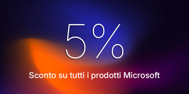 Riduzione dei prezzi con effetto immediato: tutti i prodotti Microsoft scontati del 5%