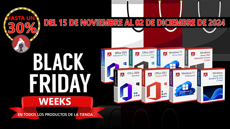 Semanas de Black Friday – ¡Hasta un 30 % de descuento en todos los productos!
